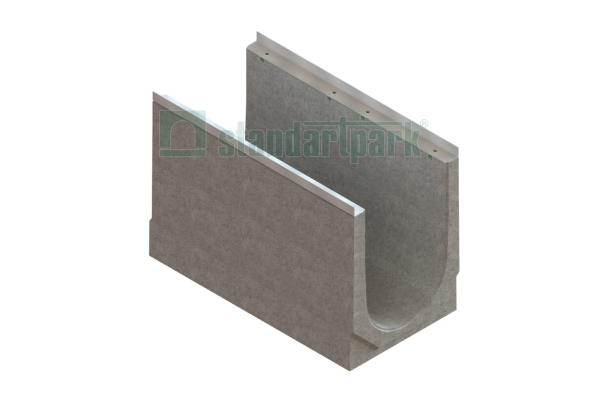 Лотки водоотводные бетонные BetoMax DN400 с внутренним уклоном h335-710 под решетку кл.Е,F